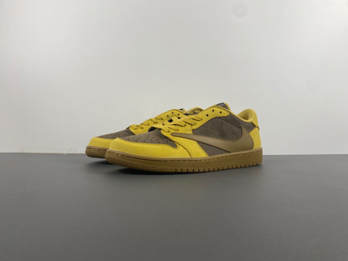travis scott x air jordan yellow brown dm7866-665