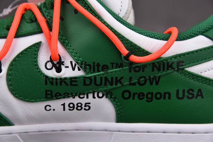 ofw x nike dunk low green white ct0856-100