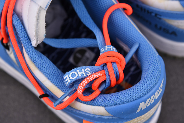 ofw x nike dunk low white blue ct0856-403