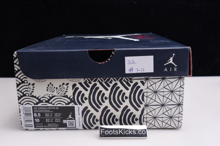 air jordan 4 sashiko deep ocean cw0898-400