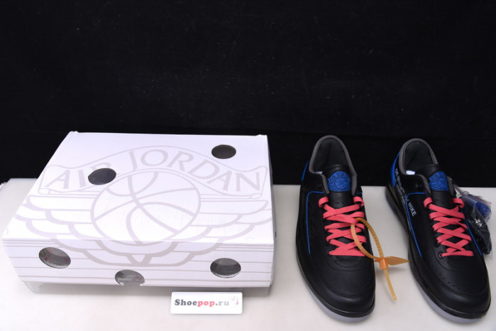 air jordan 2 retro low sp ofw black blue dj4375-004