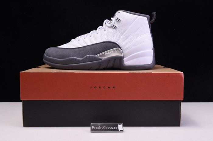 air jordan 12 gs white / dark grey 153265-160