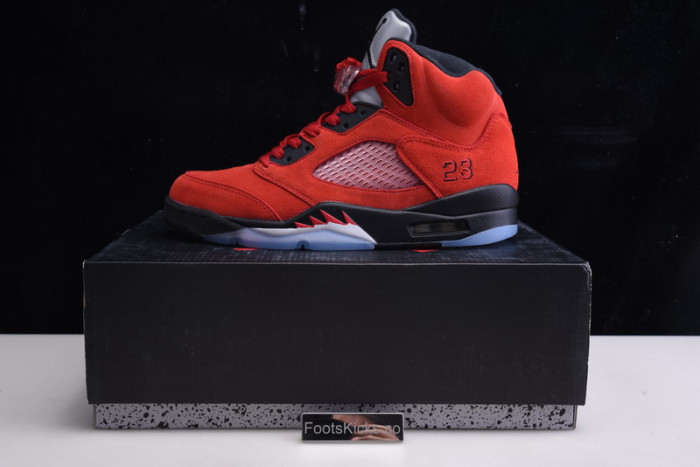 air jordan 5 raging bull 2021 red suede dd0587-600