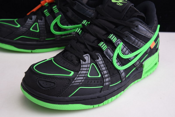 ofw x nike air rubber dunk “green strike” cu6015-001