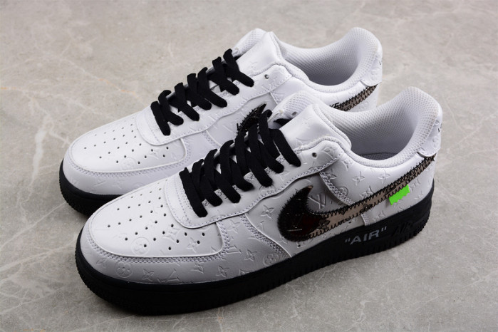 nike low air force 1 x white black