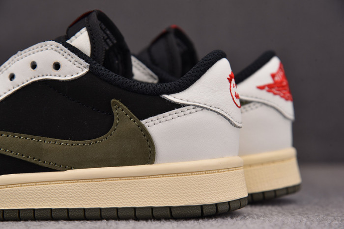Kids Air Jordan 1 Retro Low OG SP Travis Scott Olive DZ5909-106