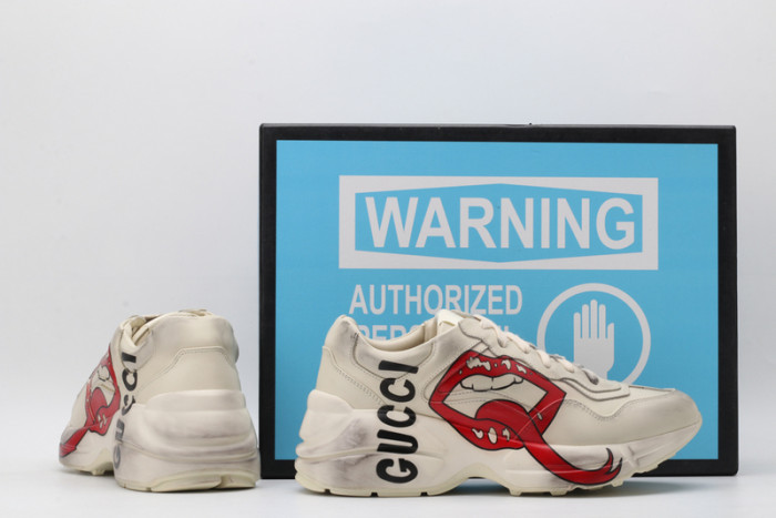 g*u*i rhyton vintage trainer sneaker 576965 drw00 9555