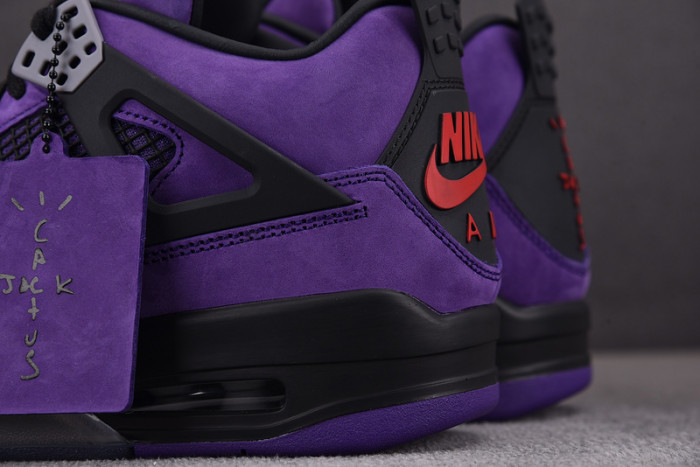 travis scott x air jordan 4 retro purple aj4-766296
