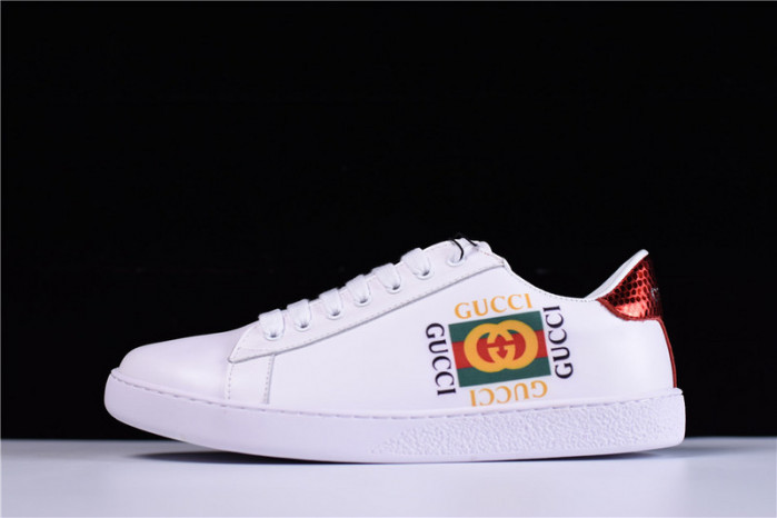 g*u*i ace embroidered low-top sneaker with gg logo