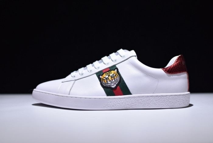 g*u*i ace embroidered low-top sneaker with tiger mens