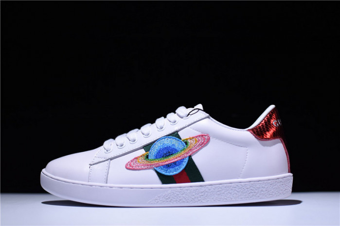 g*u*i ace embroidered low-top sneaker with ufo womens
