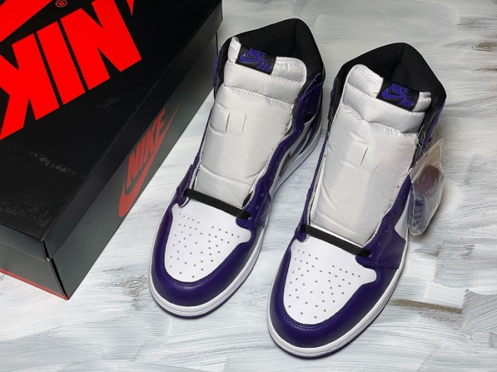 air jordan 1 aj1 court purple white 555088-500