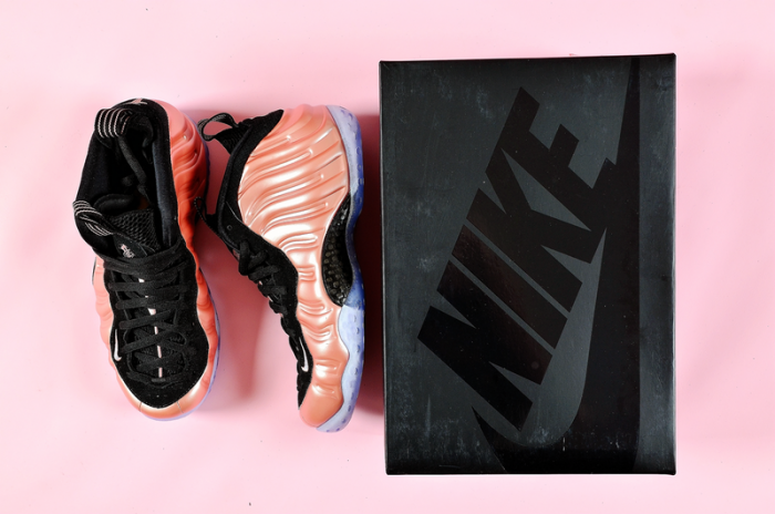 nike air foamposite one "rust pink" white/ black 314966-602