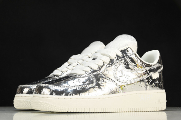 nike low air force 1 x silver