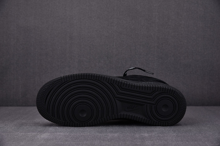 nike low air force 1 x full black