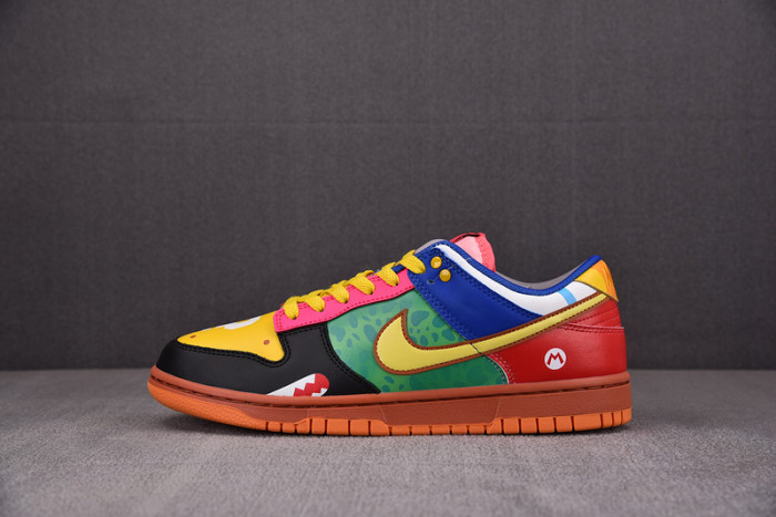 nike dunk low "what the S*per mario" custom dh0952-101