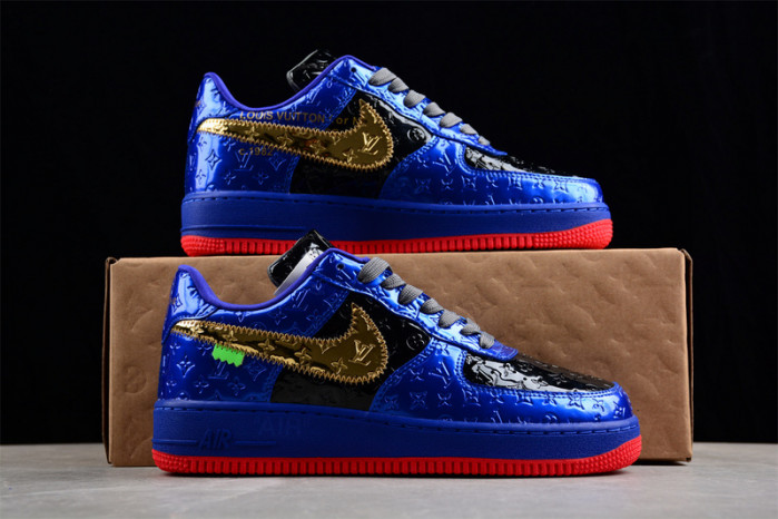 nike low air force 1 x royal blue black