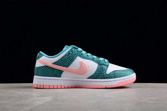 nike dunk low teal snakeskin dr8577-300