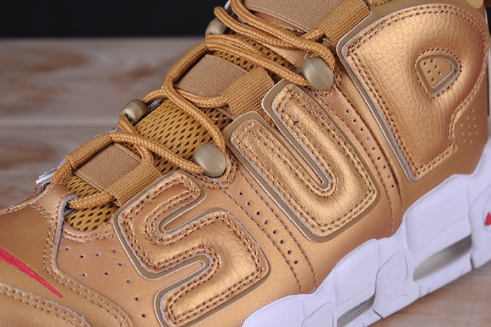 nike air more uptempo "S*p*e" metallic gold/white 902290-700